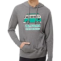 California State Beaches Lightweight Jersey Hoodie - Gifts for People Obsessed With California - California Gifts