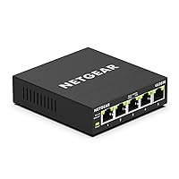 5-Port Gigabit Ethernet Plus Switch (GS305E) - Desktop or Wall Mount, Home Network Hub, Office Ethernet Splitter, Silent Operation