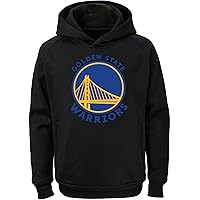 Outerstuff NBA Kids Youth 8-20 Team Color Alternate Polyester Performance Primary Logo Pullover Sweater Sweatshirt Hoodie (14-16, Golden State Warriors Black)
