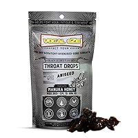 Vocal Eze Manuka Honey Aniseed UMF 10+ (MGO 265+) Menthol-Free Cough Drops (20) | Lozenges to Relieve Sore, Hoarse, Fatigue, Dryness of Throat | Voice Support, All Natural and Organic Ingredients