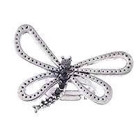 Alilang Cute Adorable Sparkle Clear Crystal Embedded Rhinestone Dragonfly Ring