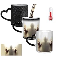Heat Changing Sensitive Mug, Walking Corpse 11 Oz Magic Color Change Coffee Cup Ceramic Drinkware Mug