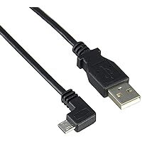 StarTech.com Left Angle Micro USB Cable – 1 ft / 0.5m – 90 degree – USB Cord – USB Charger Cable – USB to Micro USB Cable (USBAUB50CMLA)