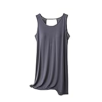 Women Tank Tops with Built in Bra Sleeveless Sleepwear Tops Comfort Camisole Shirts Summer Solid Lounge Cami Tanks Bra Top Tank Tops for Women Warehouse Warehouse Deals Clearance Gray