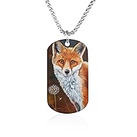 Cute Fox Personalized Picture Necklace Pendant Memorial Keepsake Jewelry Gift