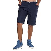 Claudio Milano Men's 100% Linen Shorts