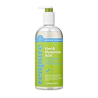 Renpure Kiwi and Hyaluronic Acid Ultra Hydrating Body Wash - Leaves Skin Moisturized - Rids Skin of Daily Grime - Gentle Formula - Dye and Paraben Free - Recyclable, Pump Bottle Design - 24 fl oz