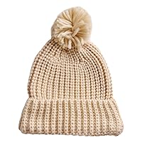 BESTOYARD Fashion Woolen Hat Thicken Warm Hat Knitted Winter Hat Daily Dress Beige
