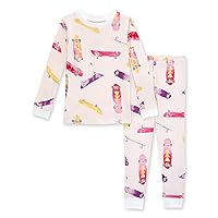 Burt's Bees Baby Baby Girls' Pajamas, Tee and Pant 2-Piece Pj Set, 100% Organic Cotton