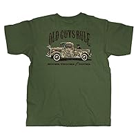OLD GUYS RULE Men's Graphic T-Shirt, Camo Truck - Father's Day, Birthday Gift - Funny Novelty Tee for Hunting Season, Trucks