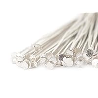 TheBeadChest Silver 21 Gauge 2.5 Inch Head Pins (Approx 100 Pieces)