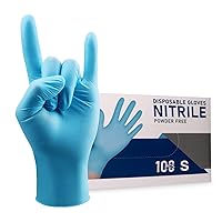 Wostar Disposable Nitrile Gloves Powder & Latex Free 4mil Touch Screen Exam Disposable Non-Sterile Nitrile Gloves