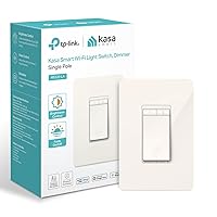 Kasa Smart Dimmer Switch HS220, Single Pole, Needs Neutral Wire, 2.4GHz Wi-Fi Light Switch Works with Alexa and Google Home, UL Certified, No Hub Required, Light Almond