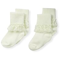 Country Kids Baby-Girls Newborn Simple Lace Sock 2 Pairs