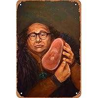 Danny And His Devito Beloved Ham Funny Poster Vintage Tin Sign Retro Metal Sign for Bar Kitchen Office Home Wall Decor Gift 12 X 8 inch