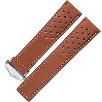 Genuine Leather Watchband For TAG Heuer Watch Strap With Folding Buckle 20mm 22mm Gray Black Brown Cow Leathr Band