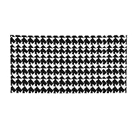 Houndstooth Black Printed Banners Personalized Party Banner Photo Text Background Banner Wall Banner for Halloween Party Home Decorations or Backdrops