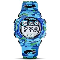 GOLDEN HOUR Watches for Kids Digital Sport Waterproof Boys Girls Watch Outdoor 12/24 H Alarm EL Backlight Stopwatch Military Child Wristwatch Ages 5-15