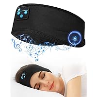 Perytong Sleep Headphones Bluetooth Wireless Sports Headband, Long Playtime Lightweight Headphones Hi-Fi Stereo Ergonomic ASMR Sleep Headphone Cool Gadget Gift for Men Women Black