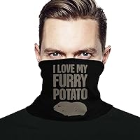 I Love My Furry Potato Guinea Pig Breathable Face Mask Scarf Neck Gaiters Warmer Headbands for Women Men for Outdoor