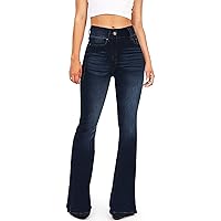 KDF Flare Jeans for Women Womens Bootcut Bell Bottom Jeans High Waisted Stretch Slimming Bell Bottoms Jeans