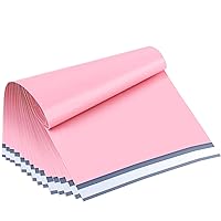 UCGOU Poly Mailers 14.5x19 Inch Light Pink 100 Pack Large Shipping Bags #7 Strong Thick Mailing Envelopes Self Sealing Adhesive Waterproof and Tear Proof Boutique Packaging Postal for Clothing