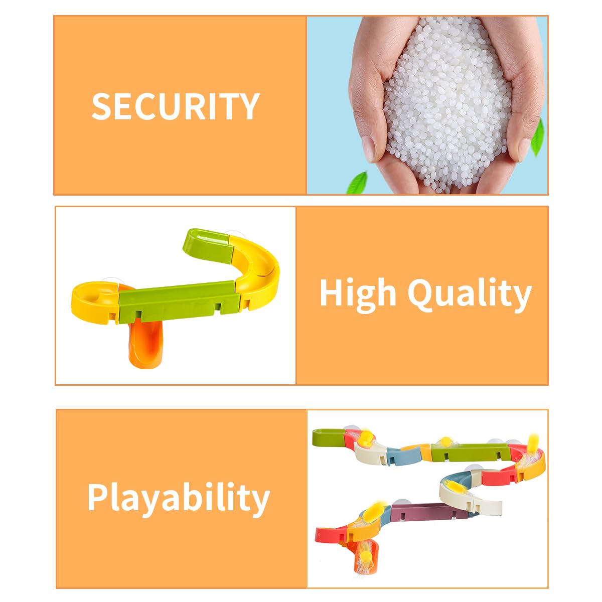Bath Toys Water Ball Track for Kids for Wall Bathtub Toy Slide for Toddlers 3 4 5 6 Years 37 Pcs DIY Take Apart Set Shower Gift for Children
