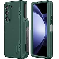 Nillkin Upgraded for Samsung Z Fold 5 Case with S Pen Holder Hinge Protection[Built in Hidden Metal Kickstand] Anti-Scratch Shockproof Protective Phone Case for Galaxy Z Fold 5 Case Green