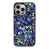CASETiFY Impact iPhone 15 Pro Max Case [4X Military Grade Drop Tested / 8.2ft Drop Protection] - Aesthetic Prints - Deep Blue Crystal - Clear Black