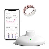 femometer Ring for Fertility and Ovulation Tracking, Wearable Finger Temperature Monitoring Sensor with App Auto-Sync, Period and Sleep Analysis, Rechargeable Design, Waterproof, Size 8