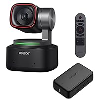 OBSBOT Tiny 2 Webcam Bundle with UVC HDMI Adapter 2.0 & Smart Remote Control, 4K Webcam with AI Tracking Multi-Mode & Auto Focus, Voice Control, 1/1.5