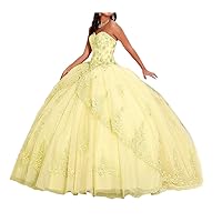 Women's Sweetheart Ball Gown Lace Appliques Quinceanera Dresses Prom Dress