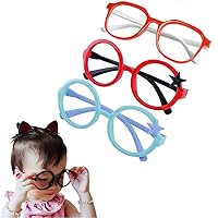 Children Stylish Cute Glasses Frame Without Lenses Pack of 3
