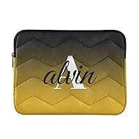 Yellow Black Gradient Custom Laptop Sleeve Case 13.3 Inch Personalized Laptop Cover Bag Lightweight Computer Carrier for Men Women