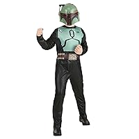 STAR WARS Boba Fett Youth Costume - Printed Jumpsuit with Plastic Mask