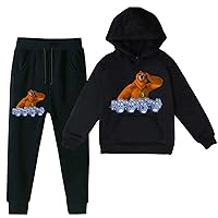 Kid Grizzy and The Lemmings Pullover Fleece Hoodie Set-Hooded Sweatshirt and Jogging Pants for Boy Girls