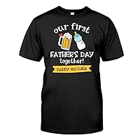 Family Matching New Dad Coming Our First Fathers Day Shirt