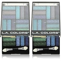 L.A. COLORS 18 Color Eyeshadow Palette, Shady Lady, 0.70 Oz,Powder (Pack of 2)