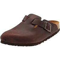 Birkenstock Unisex Boston Soft Footbed Clog Slip On Mule Sandal, Habana Oiled Leather, 36, 5-5.5 Women/3-3.5 Men