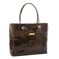 Model: Antoinetta Crocodile Handbag (Brown)