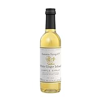 White Ginger Simple Syrup 12.7 Fl Oz for Coffee, Cocktails, and Cooking
