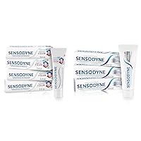 Sensodyne Sensitivity & Extra Whitening Toothpaste Bundle - 3.4 Ounce (Pack of 4) and 4 Ounces (Pack of 3)