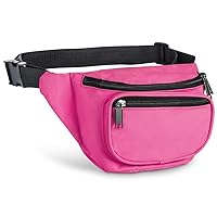 Fanny Pack, AirBuyW 3 Zippered Compartments Adjustable Strap Crossbody Festival Workout Concert Traveling Running Biking Sport Fashion Waist Fanny Pack Bag For Women Men Pink