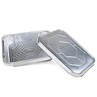 IDL Packaging Half-Size Aluminum Steam Table Pans with Lids - Medium, 13