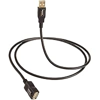 Amazon Basics USB-A 2.0 Extension Cable, Male to Female, 480Mbps Transfer Speed, 9.8 Foot, Black