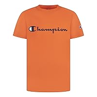 Champion Boys Short-Sleeve Classic Logo Tee/Shirt/T-Shirt (Camo Cargo Olive Green)
