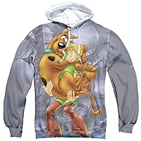 Trevco Scooby Doo Scooby And Shaggy Unisex Adult Sublimated Pull-over Hoodie for Men and Women