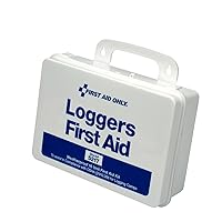 First Aid Only 5217 25-Person Weatherproof Plastic Forestry Loggers First Aid Kit, 66 Pieces