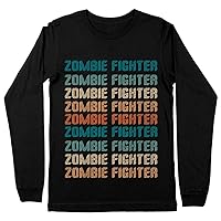 Zombie Themed Long Sleeve T-Shirt - Colorful T-Shirt - Printed Long Sleeve Tee