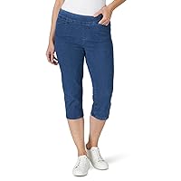 Chic Classic Collection Womens Easy Fit Elastic Waist Pull-On Capri